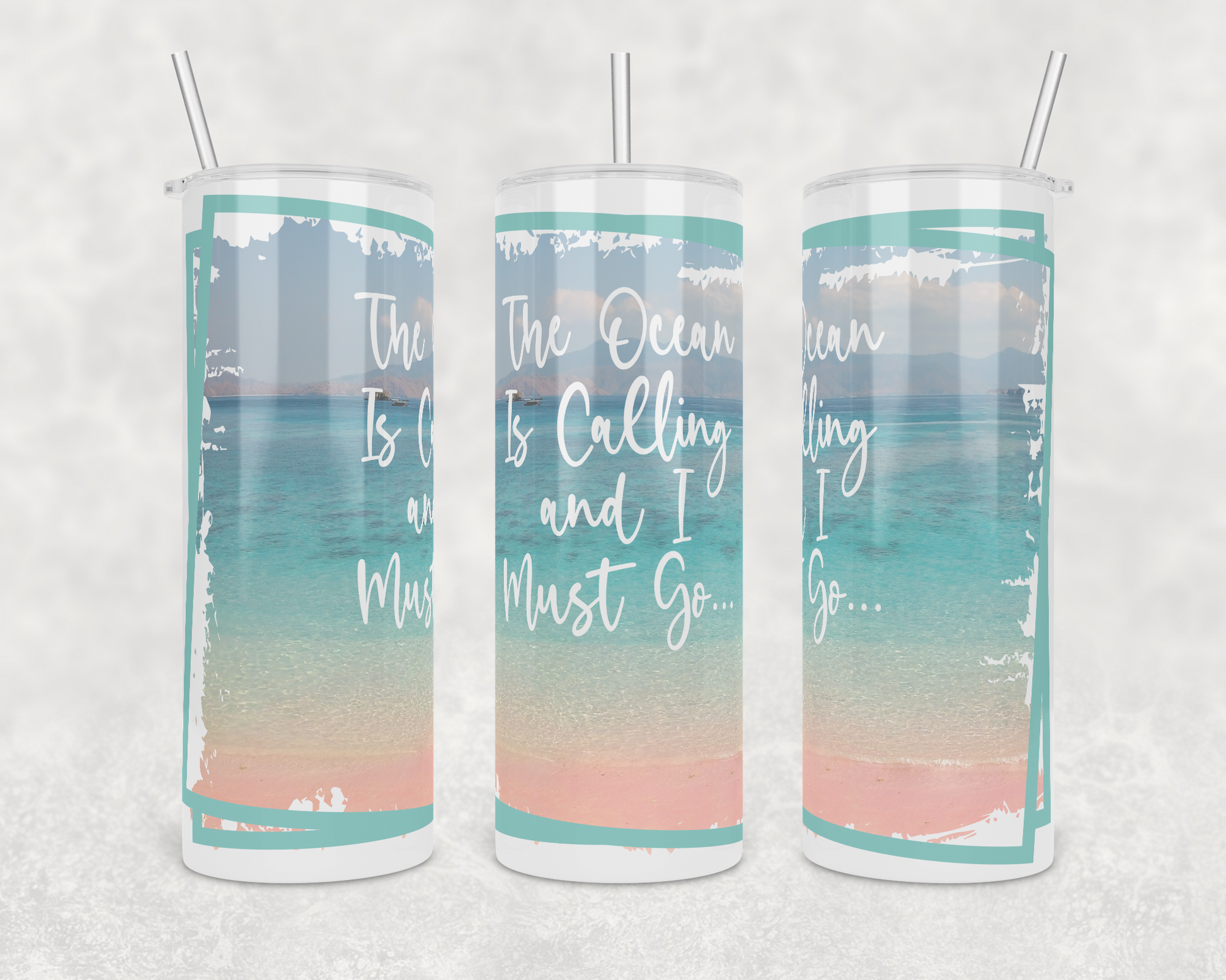 The Ocean Is Calling and I Must Go Insulated Drink Tumbler - The Salty Anchor